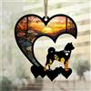 Luckluccy Akita Suncatcher,Memoriale personalizzato con nome,Regalo di ricordo del cane,Ornamento di simpatia di perdita