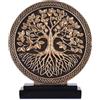 XMGZQ Scultura a forma di albero della vita, decorazione per la casa, sopra l'armadio della cucina, stile bohémien, decorazione per mensole, statua rotonda per libreria Credenza rustica shabby chic