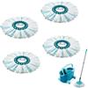 StreamSafe 4 testine di ricambio compatibili con Leifheit Clean Twist Disc Mop Ergo