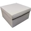 Aurora Store 50 Scatole in Cartone con Coperchio Bianco Pieghevole Fai da Te 12x12x6 cm bomboniera Matrimonio Battesimo Comunione Regalo Muffin Porta Confetti