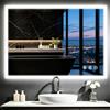 Dripex Specchio da bagno a LED XXL 100 x 80 cm con presa elettrica, specchio da parete luminoso a 3 temperature di colore dimmerabili, anti-appannamento, vetro di sicurezza IP44
