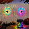 Homaskylynn Luci Solari Per Recinzione Lampada Da Parete Mandala Alimentata In Metallo Proiettore 7 Colori Che Cambiano Luce Esterna Impermeabile Decorativa Accensione Automatica Per Cortile Via Ponte(1pc)