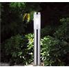 Partenopea® Lampione a led lampioncino con attacco per Lampadine E27 illuminazione da esterno palo da giardino per sentieri moderno (Silver 1 Metro, Luce Fredda 6500K)