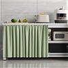 VOLDAX Tendina Sottolavello Cucina Autoadesivo Tenda Antipolvere, Binari Scorrevoli, per Mobili da Cucina e Camera Scarpiere e Armadi(Green,19.7 W x 31.5 H)