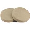 OVOV Cuscini rotondi per sedie da pranzo, confezione da 2 cuscini extra spessi, per sedie circolari, con fodera rimovibile e fondo antiscivolo, beige (40,6 x 40,6 cm)