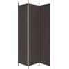 Homgoday Divisorio a 3 Pannelli Marrone 150x220 cm in Tessuto, Privacy Divisorio per Ambienti, Pieghevoli Paravento da Interno Separé Divisorio Pannelli Divisori Decorativi per Interni Casa Ufficio