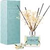 L'odeur Vill Diffusore Profumo Ambiente -200ml Diffusore profumato di Gelsomino e giglio con bastoncini Diffusore di olio essenziale di fragranza per la casa per la decorazione della mensola del bagno
