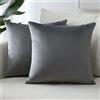 Sungeek Confezione da 2 Federe in Velluto, Fodere per Cuscini Decorativi Morbidi Copricuscini Divano di Lusso per Divano Letto Soggiorno Camera da Letto (40x40cm, Grigio Scuro)