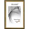 FRAMO Cornice foto barocco 30 x 50 cm in legno massello | Verde Dorato | Colore/dimensione selezionabile | Cornice antica d'epoca retrò N°058
