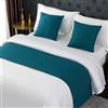 QRGMKL Runner Letto in Tinta Unita Morbida Sciarpa Senza sbiadimento Sciarpe di Biancheria da Letto semplici in Stile Europeo per Camera da Letto Hotel-Style 11||240x50cm for 1.8m Bed