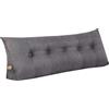 WINARA Semplice cuscino da lettura a triangolo, grande cuscino per schienale per letto, divano, tatami, cuscino per letto da giorno con zeppa, cuscino con rivestimento rimovibile (Grigio, 120x50x20)