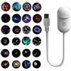 Generic 2 in 1 proiettore USB Galaxy lampada da notte, controllo touch con modalità di dimming e regolazione della velocità, proiettore portatile con cielo stellato per auto, camera da letto, viaggio e