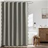 MIULEE Tenda doccia in Lino Ondulato Antimuffa 1 Pannelli 120x180 cm Grigio