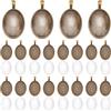 SOFPLATE 1 scatola Da 30 set di Castoni Ovali per Ciondoli Vassoi per Castoni con Cabochon In Vetro In Lega di Bronzo Antico Vintage con Cupola Piatta Kit per Ciondoli per La Creazione di Gioielli Col