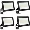 toobettp 4PCS 150W Faretto LED da Esterno, 15000LM 6000K Bianco Freddo Faretti
