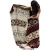 Tommy Lion Alpaca - Coperta in lana di alpaca e merino, ipoallergenica, morbida, leggera, tessuta a mano, 228 cm x 203 cm, tonalità turchesi, tonalità naturali di bianco e nero (righe)