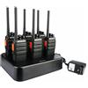 Retevis RT24 Walkie Talkie con Caricatore da 6 Slot, Ricetrasmittenti PMR446 Lic