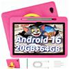 Laptok Tablet Bambini 10 Pollici Android 16 Tablet 20GB RAM 1TB TF Controllo
