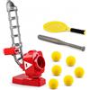 MMOBIEL Macchina da baseball e tennis 2 in 1 per bambini, lanciatore automatico di palline con 6 palline morbide in EVA, racchetta e racchetta. Giocattolo sportivo all'aperto dai 5 anni in su, set da