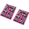 BESPORTBLE Brain Teaser Puzzle in Acciaio Inossidabile, 2 Set Rosso | Disentanglement Puzzle, Unlock Game Ring, Metal Wire Puzzles, Decorazioni Scuola