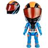 Generico Mini Casco Trasformabile Pilota Nascosti Interno, Divertente Mini Casco Moto Trasformabile, Cascos Pieghevole con Personaggi Pilota Nascosti, Cascos Moto Trasformabiles Decorazioni Novità