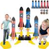 XFLYP Razzo Spaziale Giocattolo, Lanciarazzi Bambini Gioco a Due Giocatori con 6 Razzi di Schiuma, Lanciarazzi Giocattolo per Giochi Regalo Bambino 4 5 6 7 8 9 10 Anni Maschio