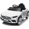 LALAHO Mercedes-Benz - Auto elettrica per bambini, 12 V, colore bianco