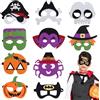 Qunkun Maschera per Halloween, set di 10 maschere per cosplay, Halloween, maschera in feltro, per Halloween, maschere in feltro con spirito di zucca, pipistrello, vampiro, streghe, per feste di compleanno