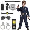 Alaoo 9 Pezzi Costume Polizia Accessori Set, Set da Poliziotto per Bambini