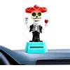 Generic Statuette danzanti a energia solare, giocattolo oscillante per auto, decorazione per davanzale, decorazione per auto, scrivania, camera da letto, posto di lavoro, cruscotto