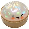 Generico Gigante Glitter Squishys Ravioli, Glitter Dumpling Squishys, Divertente Giocattolo Antistress Bao Bun Con Vaporiera, Morbida Pallina Antistress Ravioli Spremere Giocattoli