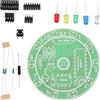 BESPORTBLE Kit Elettronico di Saldatura Fai da Te per Principianti con Circuito Elettrico Verde in Plastica per Attività di Apprendimento Elettronico e Pratica di Saldatura