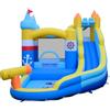 GIANTEX Castello Gonfiabile Capitano, Struttura Gonfiabile con Scivolo, Parete d'Arrampicata, Cannone ad Acqua, Cesto da Basket e Piscina di Palline, Adatto a Bambini da 3 a 12 Anni (Senza Soffiatore)
