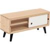 BESPORTBLE Mobile TV in Miniatura per Casa delle Bambole in Legno e Plastico Beige, Lavorazione Delicata e Design Unico, per Decorare Scene in Miniatura