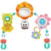 Neuytiky Arco Passeggino, Gioco Passeggino Neonato, Arco da Viaggio per Culla con Sonaglio, Regolabile e Pieghevole, Giocattoli Sensoriali per Buttafuori, seggiolino Auto (Verde)