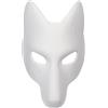 Grtheenumb Maschera per Mascherata, Maschera Therian Costume in Pelle di Volpe di Halloween Fai da Te Vuoto Giapponese Kabuki Kitsune Maschere di Halloween per Costume in Prop