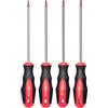 ROTATION Set di 4 cacciaviti Torx a punta magnetica, 4 cacciaviti a stella torx, T20, T25, T27, T30, punta rossa | rosso, lucido, acciaio S2