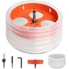 Storystore Sega a tazza da 6 1/4 per luci da incasso, kit sega a tazza da 15,2 cm con ciotola per la polvere per illuminazione da incasso, sega a tazza cattura polvere con taglierina a tazza bimetallica per