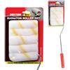 Dekton Set di 6 rulli per radiatore, con manico lungo, 10,2 cm, con 5 manicotti a pelo medio, ideale per aree difficili da raggiungere dietro i radiatori, adatto per vernici a emulsione
