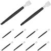 Abaodam 10 Pezzi Set di Scalpelli per Intaglio Legno Multifunzione Manico Nero in Plastica e Metallo, Strumenti per Falegnameria Superficie Liscia, per Incisione a Mano e Lavori
