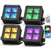 Oloaxolx 4 x 40 W LED Par batteria impermeabile RGBWA+UV LED palcoscenico ricaricabile senza fili con controllo remoto/app/DMX512 Outdoor Uplight per matrimoni, concerti, decorazione della casa