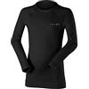 FALKE Wool-Tech K L/s Sh Lana Filo Funzionale Asciugatura Rapida 1 Pezzo, Maglia Unisex Bambini, Nero Black 3000, 122-128
