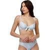 Lovable Reggiseno Ferretto Printed Knitted Micro, Donna, Stampa Animalier Azzurro, 38C