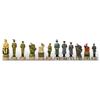 Italfama Set Di Pezzi Scacchi In Resina Dipinti A Mano WWII Re 8cm Made In Italy
