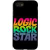 Logic RockStar Custodia per iPhone SE (2020) / 7/8 Design tipografico sfumato arcobaleno