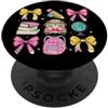 Coquette School Teachers & Students Shop Archetto per il ritorno a scuola, con fiocco, per studenti e insegnanti PopSockets PopGrip Adesivo