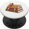 Story Stack Studio Autunno Storie Libri Stack Reader Look Accogliente PopSockets PopGrip Adesivo