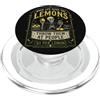 Halloween Lemon Bones Citazione umoristica oscura dello scheletro di limone spettrale PopSockets PopGrip per MagSafe