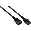 Good Connections P1430-S010 - Prolunga per elettrodomestici a freddo, 1 m, C14 (dritto) a C13 (dritto), 0,75 mm², colore: Nero