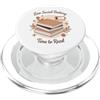 Vintage Introvert Reading Tempo di batteria sociale basso Leggi divertente amante dei libri PopSockets PopGrip per MagSafe